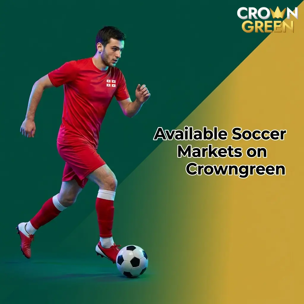 Soccer betting markets on Crowngreen including match result, goals, handicap, correct score and goalscorer options