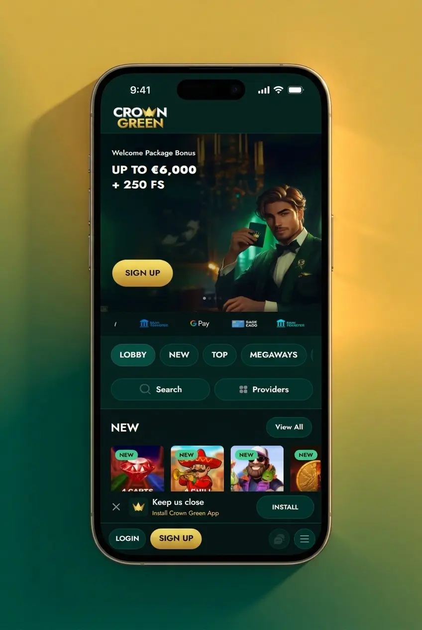Crowngreen basketball betting app on mobile showing NBA NBL and FIBA markets with live in-play odds for iOS and Android