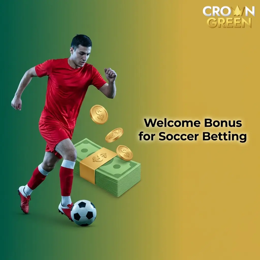 Crowngreen welcome bonus for soccer betting up to AUD 6,000 plus 250 Free Spins across four deposits