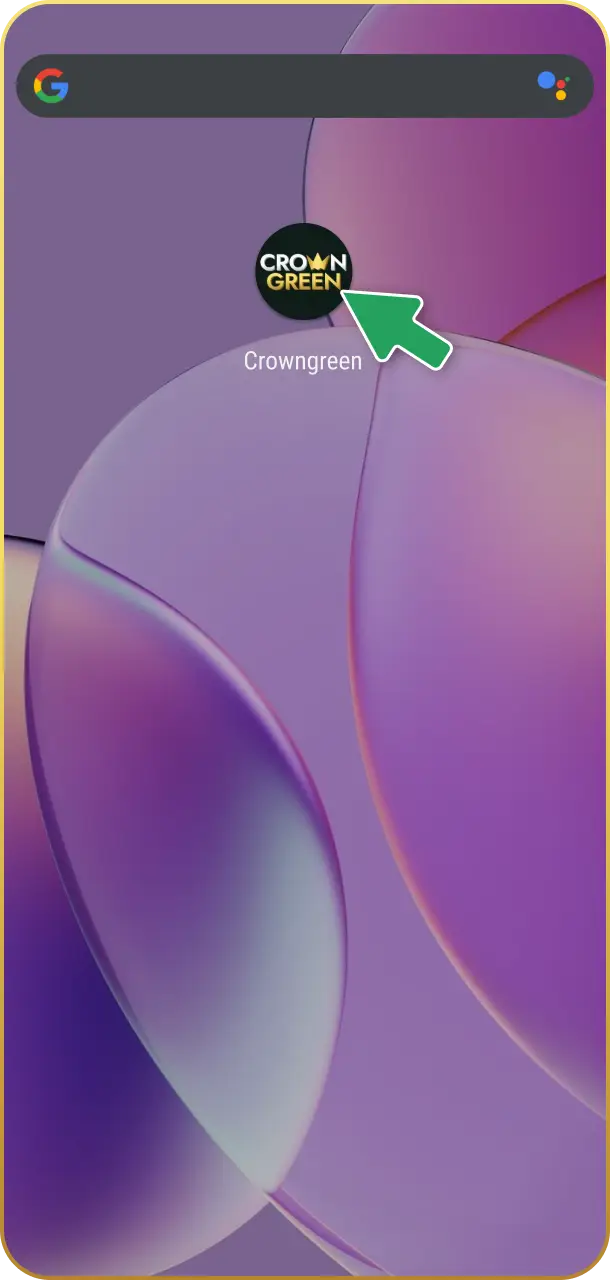 Launch the Crowngreen app and start playing mobile games.