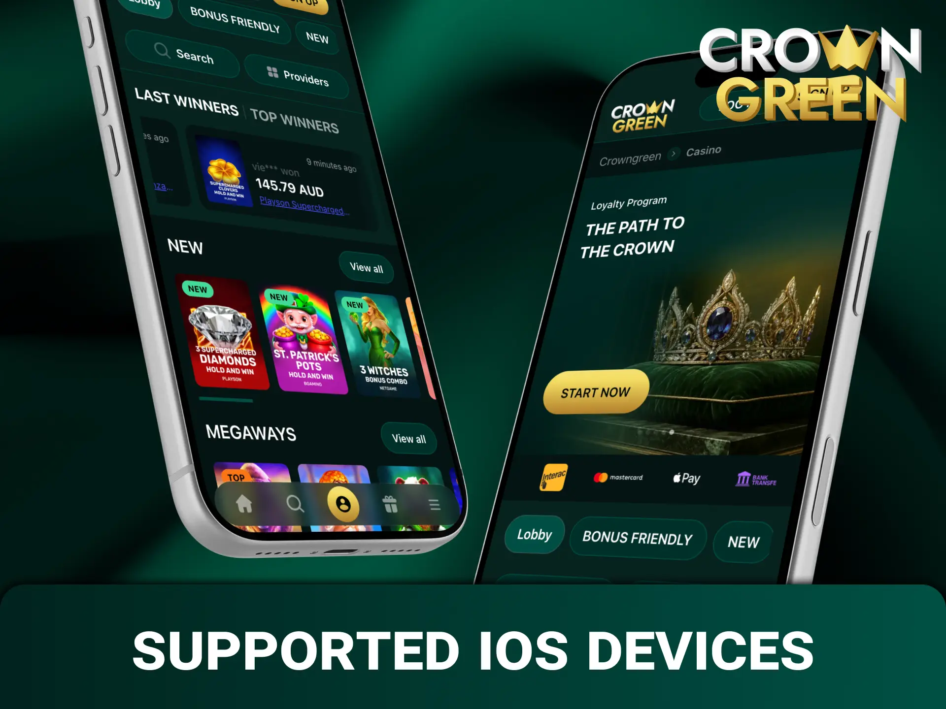Verify system requirements and compatible iPhone models for the Crowngreen app.