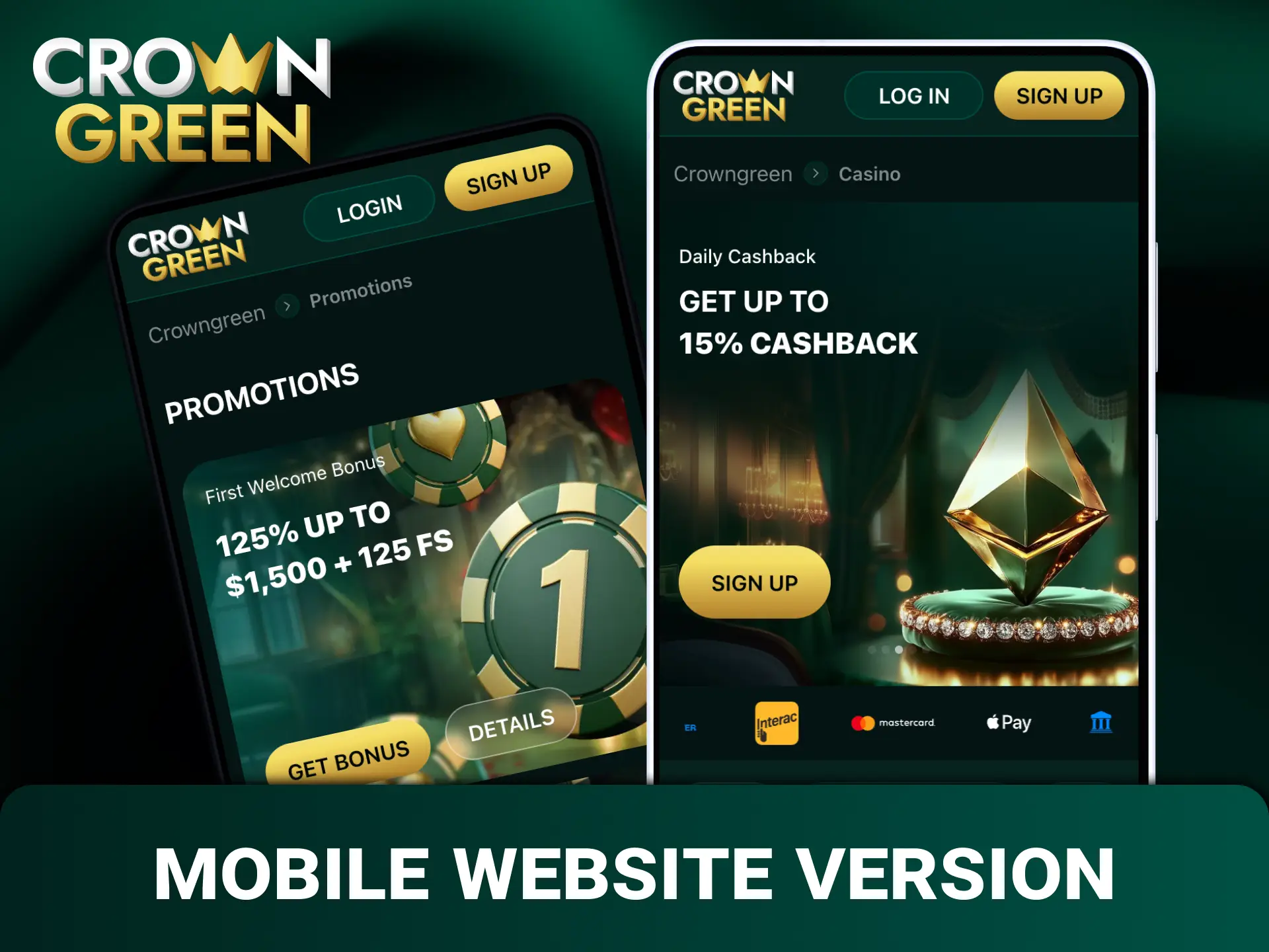 Enjoy seamless gaming on the web-based Crowngreen app for mobile browsers.