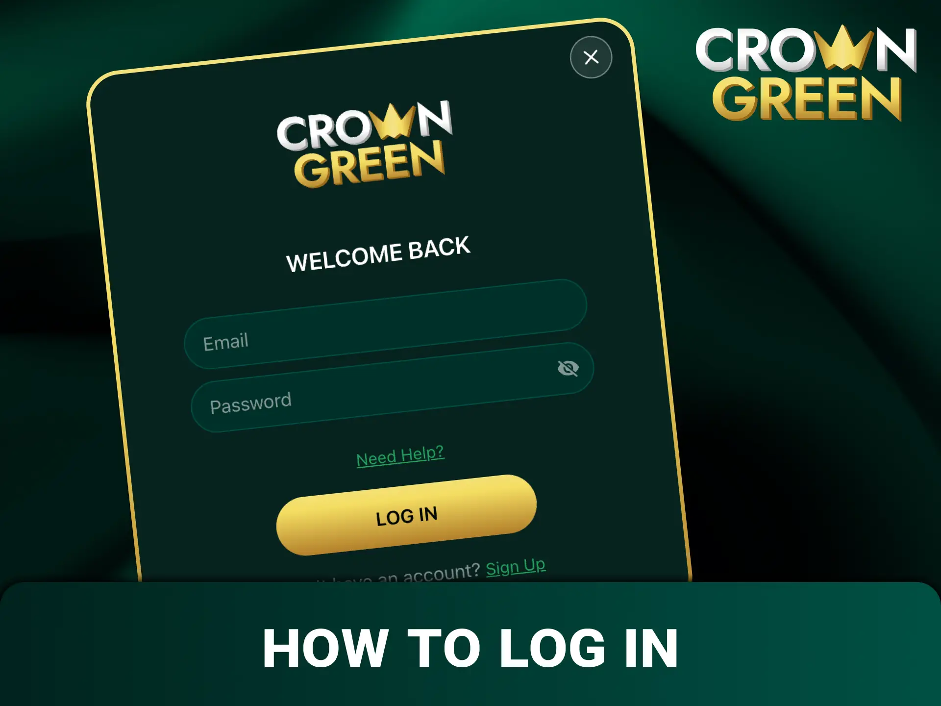 Log in to your Crowngreen casino account and start playing in Australia.