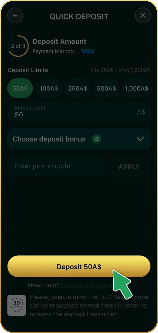 Confirm the transaction to authorise your fast payment on Crowngreen payments.