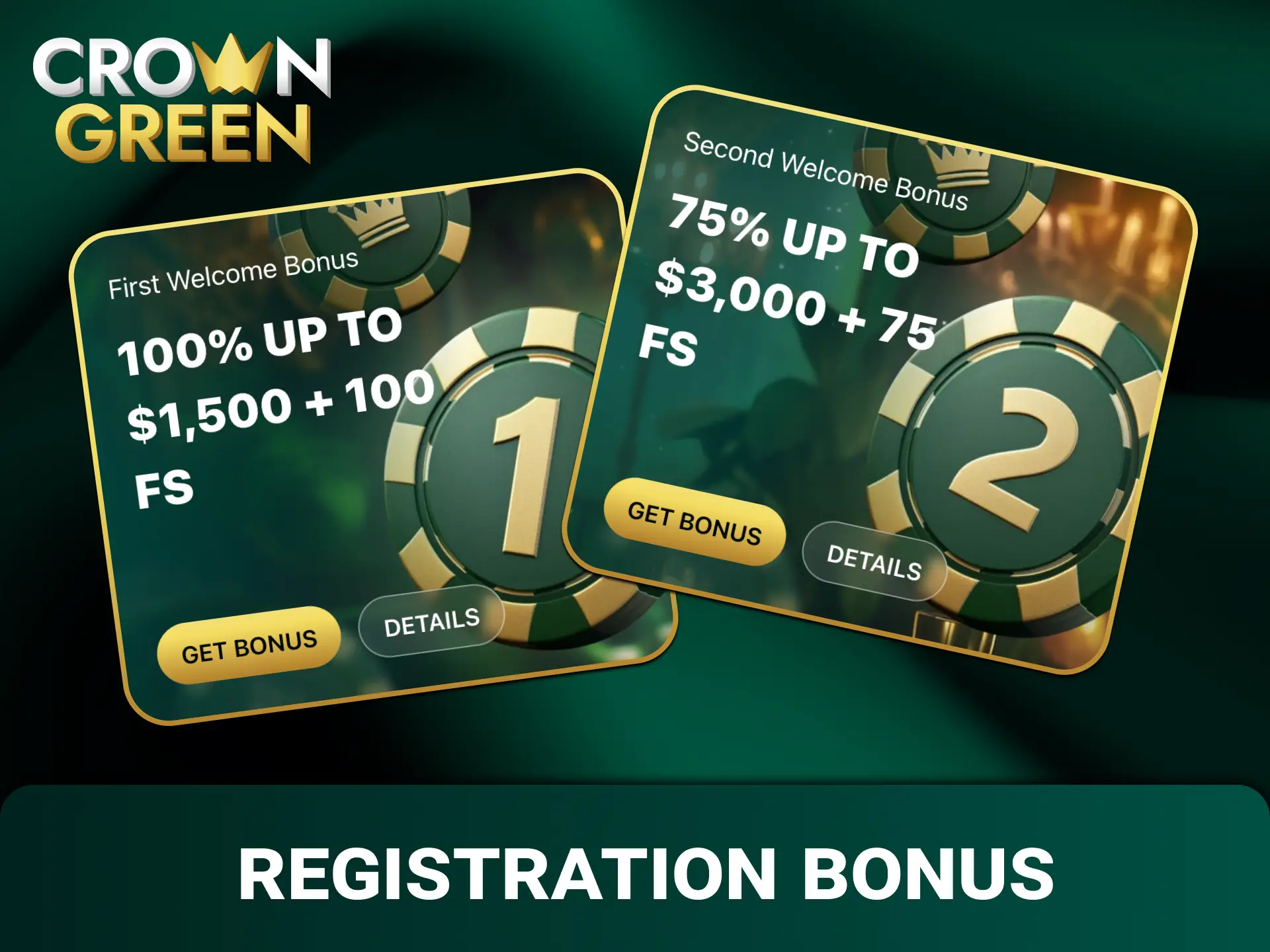 Unlock an exclusive registration bonus for players from Australia on Crowngreen registration.
